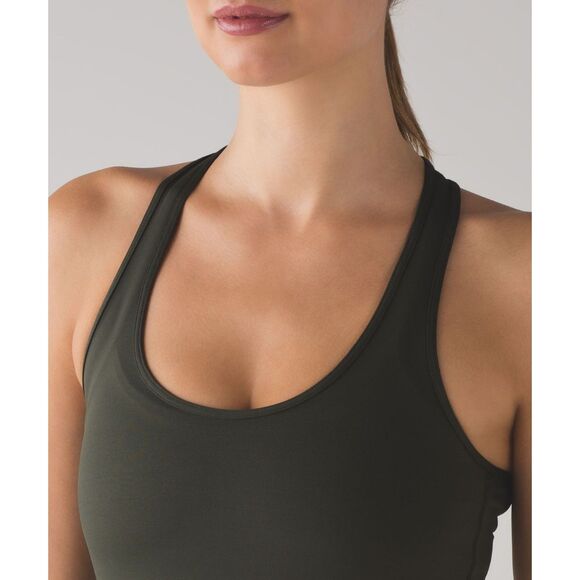 Lululemon Racerback Scoopneck Tank Army Green (Gator Green) - Picture 6 of 8
